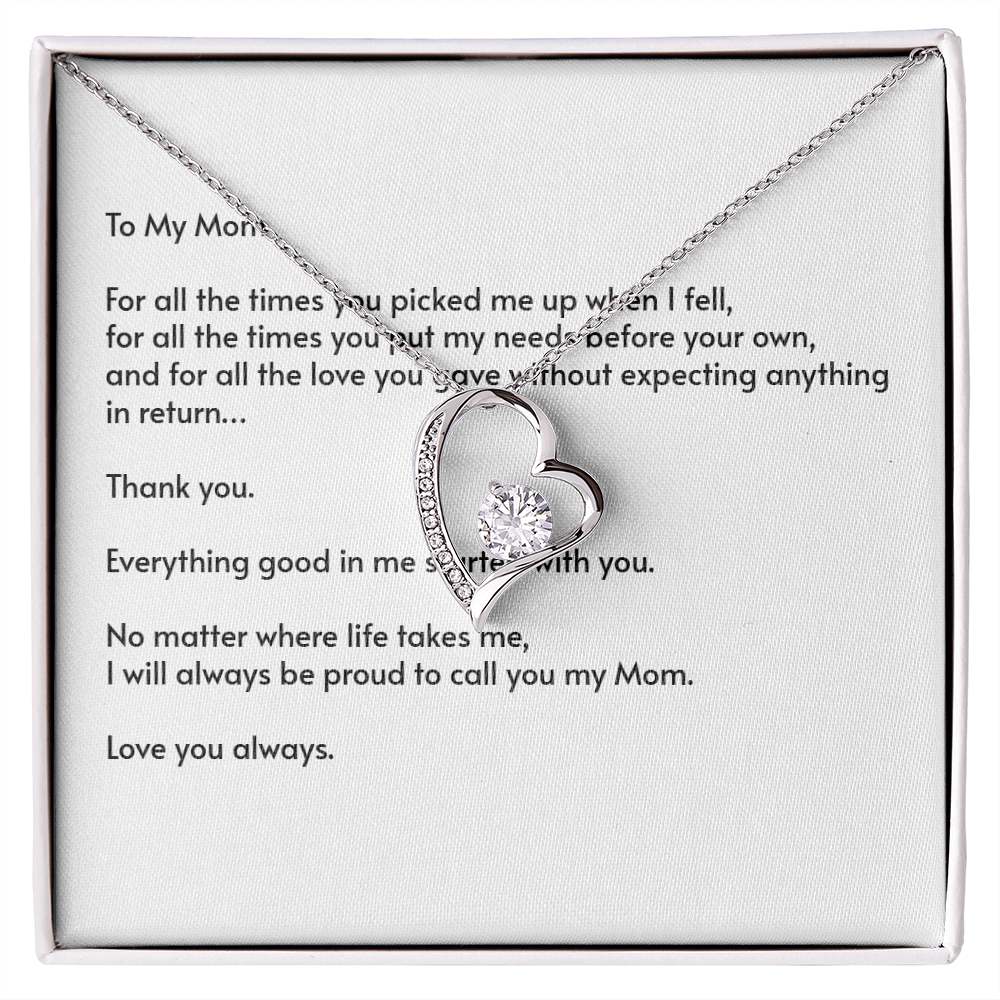 To My Mom – Forever Love Necklace