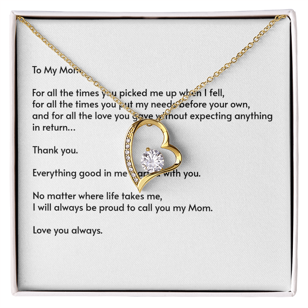 To My Mom – Forever Love Necklace